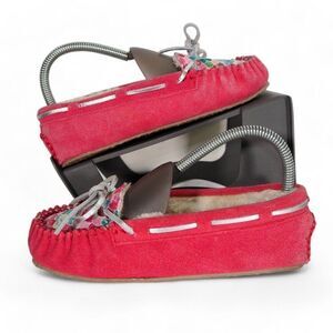 Minnetonka Cassie Slip-on Suede‎ Moccasin Slippers "Mermaid" 48155 Youth 4